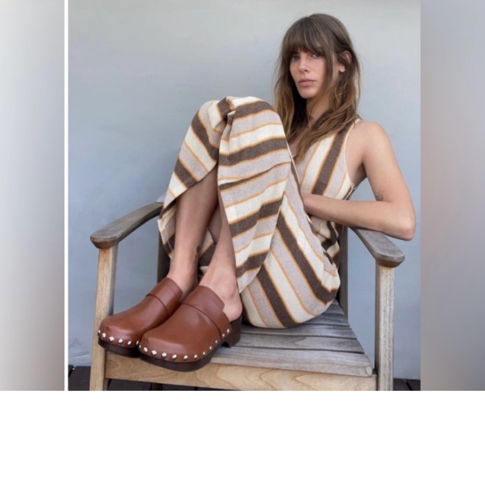 Zara Striped Knit Sleeveless Dress